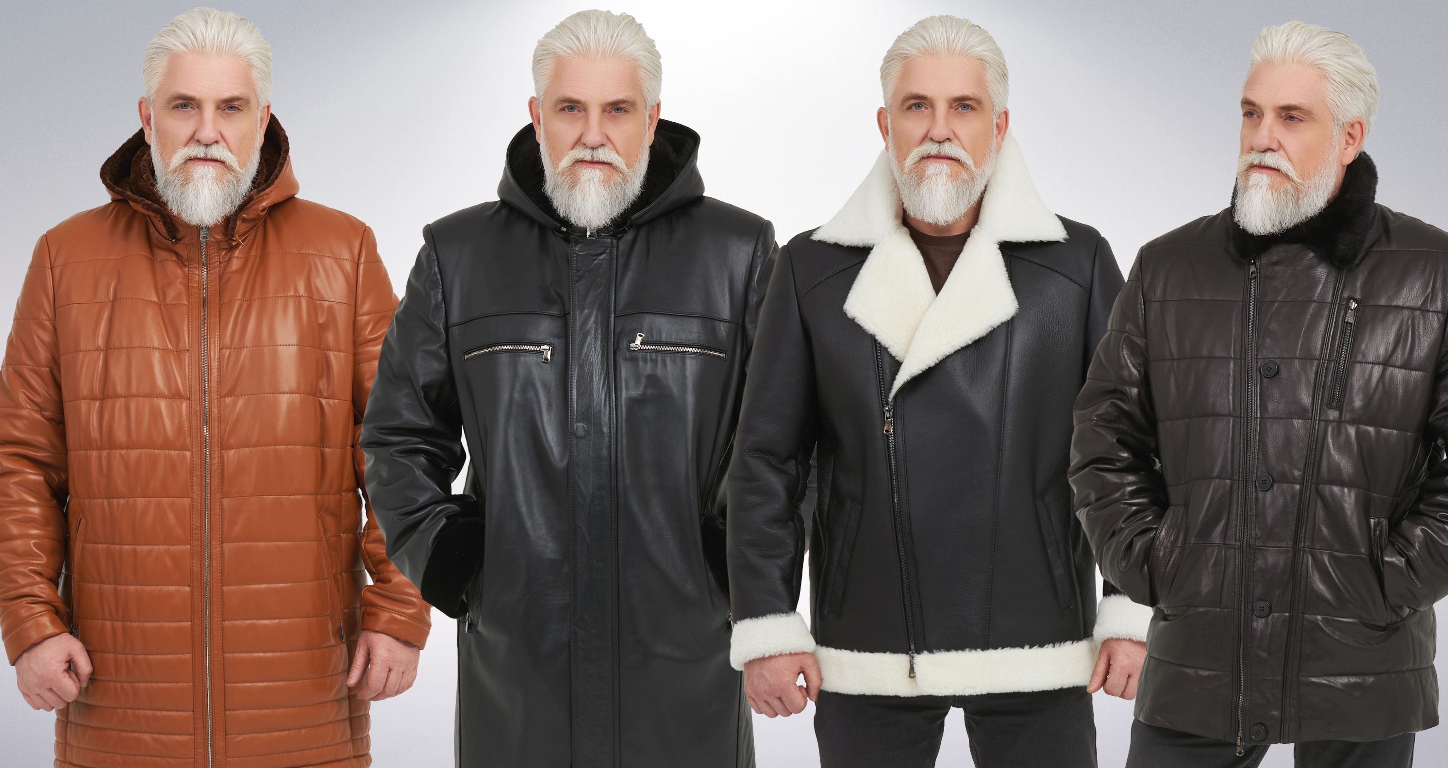 Модные мужские кожаные куртки